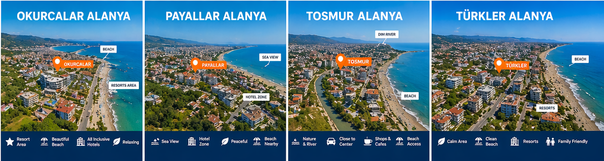 Okurcalar Alanya beach and resort view