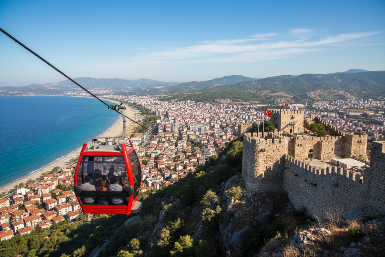 Alanya city sightseeing castle panorama