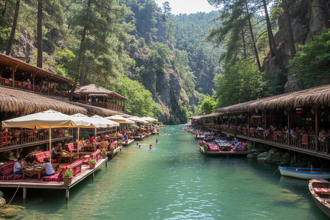 Alanya paragliding view from above