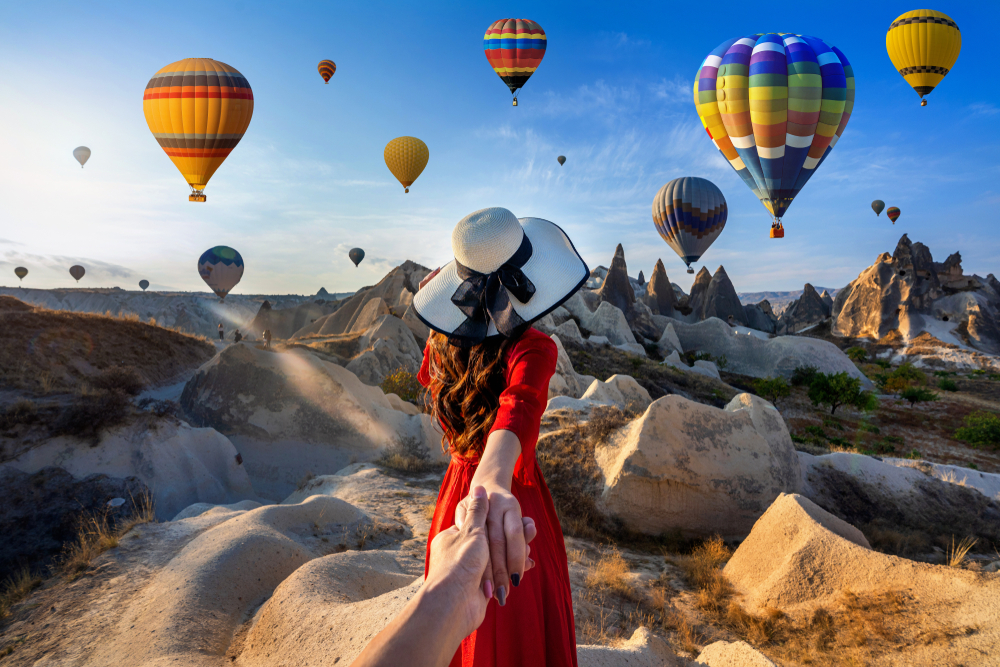 Fairy chimneys and valleys in Cappadocia